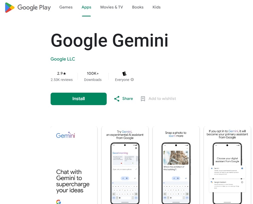 Gemini App for Android and IOS